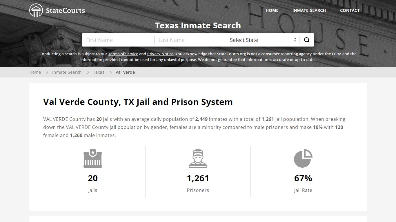 Val Verde County, TX Inmate Search - StateCourts